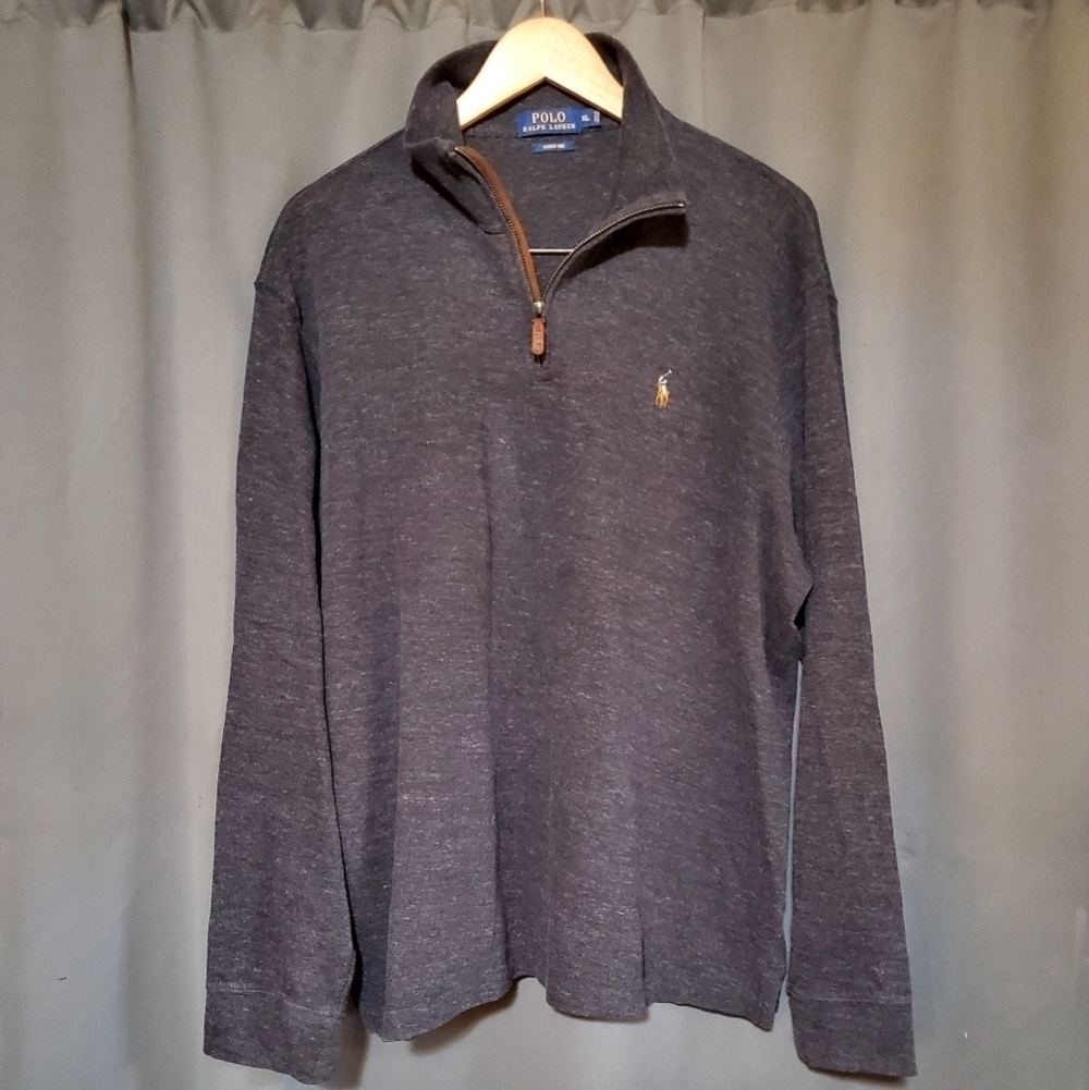 Polo Ralph Lauren Half Zip Gray Sweater Size XL
